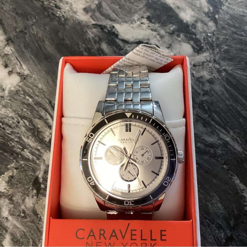 Caravelle New York Silver Men's Watch